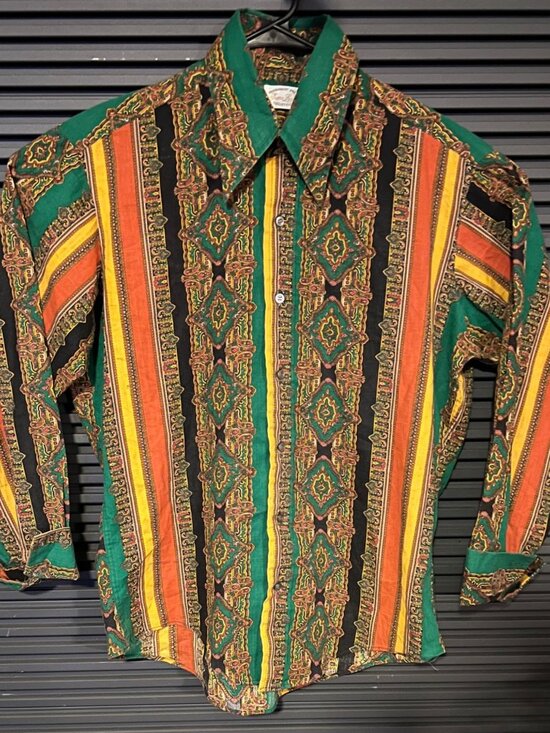 Trace Legere Collection Other - Vintage Trace Legere‎ Collection Mens Shirt Permanent Press Paisley Made in USA